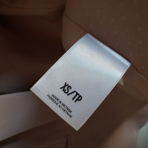 Express Ruched Sleeve Boyfriend Blazer Jacket Open Front Petal Pink Size XS NEW - Picture 11 of 12